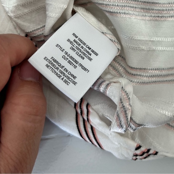 Joie Carsen Chevron Cap Sleeve Blouse - Picture 6 of 6